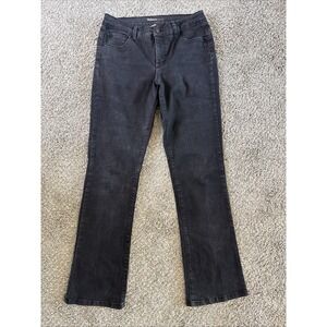Style & Co Women's Modern Bootcut Jeans with Tummy‎ Control Black Size 6